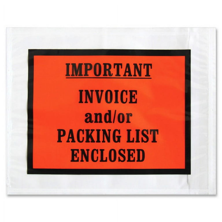 Sparco Pre-Labeled Waterproof Packing Envelopes - Packing List - 4 1/2 Sparco Pre-Labeled Waterproof Packing Envelopes - Packing List - 4 1/2