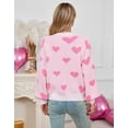 thumbnail image 4 of Women Sweaters Crewneck Cute Heart Valentine's Day Long Sleeve Knitted Sweaters Winter Pullover Sweaters Alsol Lamesa, 4 of 6