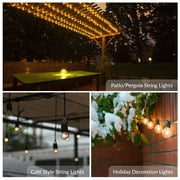 Simba Lighting String Light G40 Replacement Bulb 5W E12 Candelabra Base C7 Socket Clear, 25 Pack