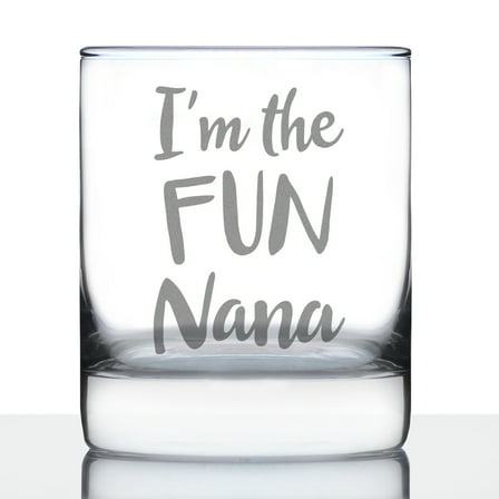 Bevvee Whiskey Rocks Glass 10.25 oz Fun Nana Gifts for Fun Grandmas Glassware & Drinkware