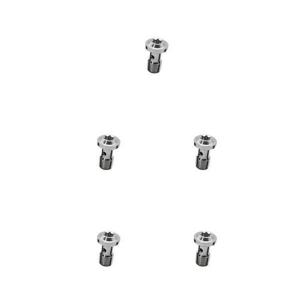 Speravity Pernos de freno Manguera de tornillo Montaje de aleación de titanio Sujeción única Accesorios de repuesto Conector Titanio Plata 1.0 Type2 NO2