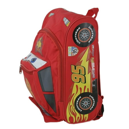 Small Backpack - Disney - Cars 2 - Lightning Mcqueen 12" New Book Bag 603670