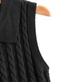thumbnail image 6 of Women's Casual V-Neck Pullover Shirt Collision Color Sleeveless Sweater Vest, Stylish and Lightweight, Ideal for Layering and Summer to Fall Transition,Black,L, 6 of 8