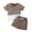 Brown, variant on Girl Summer Outfits Baby Tops+Pants Dinosaur T-Shirt Outfits Toddler Set Kids Boys Boys Outfits&Set(Grey,90)