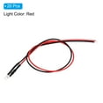 thumbnail image 3 of Uxcell LED Diode Light, Pre Wired Mini LED Lights Bulb Light-emitting Lamp for RC DIY Indicator Lighting Red Light 3mm 20Pcs, 3 of 5