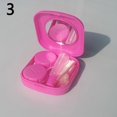 thumbnail image 2 of Trayknick Cute Pocket Mini Lens Case Travel Kit Easy Carry Mirror Container Holder Hot Pink, 2 of 13