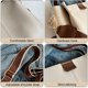 thumbnail image 3 of Nueva moda Otoño e invierno bolso de mensajero de banda ancha bolso de mano portátil de un solo hombro de cuero de PU, negro, 3 of 5