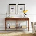 thumbnail image 2 of Leick Home 20028-PC Console/table de Salon Côtier à Deux Tiroirs avec Tablette, Pacane, 2 of 5