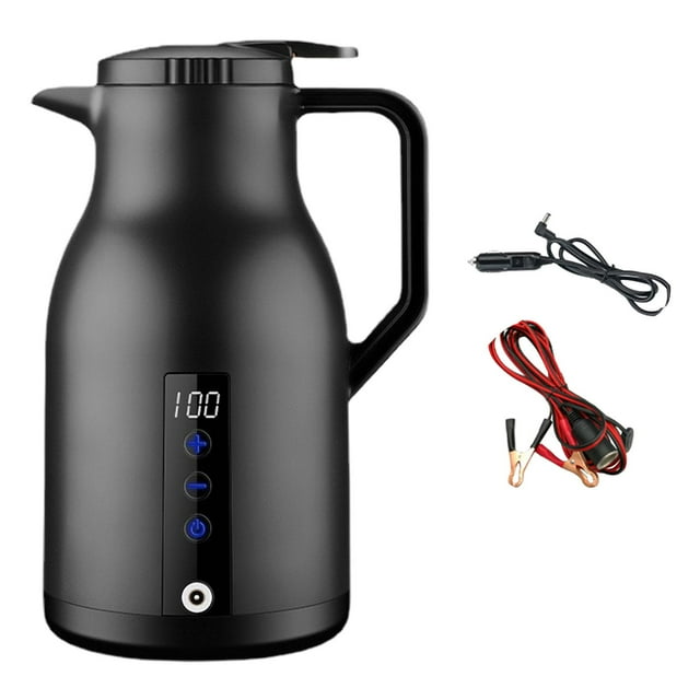 Boiling Water Kettle, Water Kettle, 1000 Travel Heater Kettle Car Kettle Kettle, Black Without Base