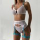 thumbnail image 2 of Ropa interior de mujer, lencería sexy europea y americana, sujetador cómodo de encaje, bragas y liga, 2 of 6