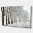 thumbnail image 2 of Winter Rural Road at Sunrise - Large Forest Canvas Art Print, 2 of 4