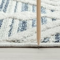 thumbnail image 4 of Transitional 5x8 Area Rug (5'3'' x 7'3'') Moroccan Blue, Cream Living Room Easy to Clean, 4 of 8