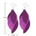thumbnail image 5 of 1 Pair Piercing Exquisite Charming Drop Earrings Multi Layer Leaves Dangle Hook Earrings Fashion Jew----Green--Product code 77236 Green, 5 of 5