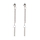 thumbnail image 1 of 1 par de pendientes largos con borlas minimalistas, elegantes, colgantes para mujer, joyería plateada, 1 of 6