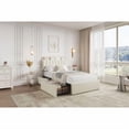 thumbnail image 6 of Rugerasy Twin Size Bed Frame with Storage Headboard and 2 Drawers,Girls Bed Frame with Boucle UpholsteRed Platform,Built-in Bookcase,No Box Spring Needed,Easy Assembly,Durable and Stylish,Off-White, 6 of 7