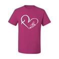 thumbnail image 2 of Wild Bobby Heart Made Of Faith Inspirational/Christian Men Graphic Tee, Fuschia, Small, 2 of 5