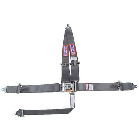RJS Racing Equipment 1013707 2 in. 5-Point Junior Dragster SFI 16.1 Latch & Link Harness, Gray