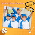 thumbnail image 1 of Lot de 20 Bracelets de Softball pour Fêtes, Perles de Softball, Bracelets d'Amitié Ajustables, Cadeaux de Softball, 1 of 5