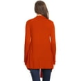 thumbnail image 3 of Women's Solid Casual Basic Comfy Loose Fit Long Sleeve Open Front cardigan, 3 of 4
