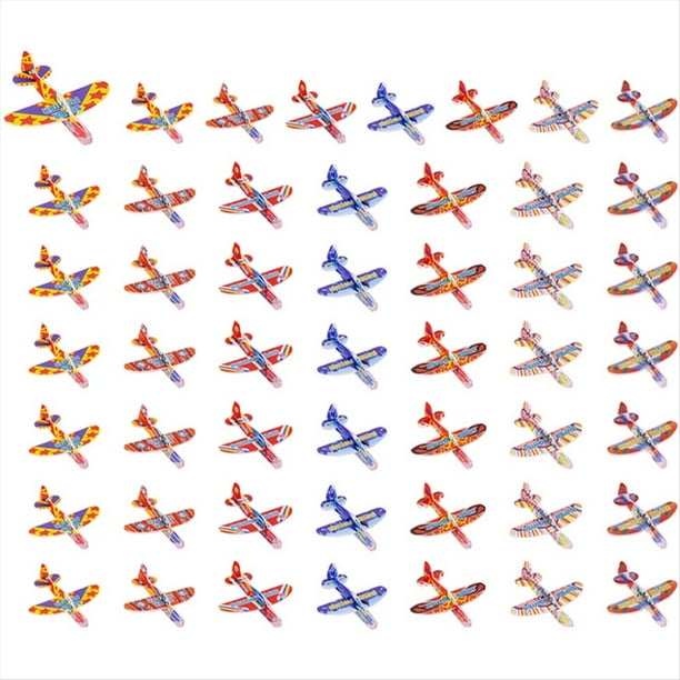 Lanzamiento A Mano, Aviones Planeadores Voladores, Juego de Avión de Espuma, Juguetes para Niños, Recuerdos de Fiesta de Cumpleaños, Baby Shower, Rellenos para Piñatas