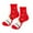 Red3, variant on Arlun 1 Pair Cute Christmas Medium Tube Socks for Women Funny X-Mas Santa Claus Reindeer and Snowman Graphic Fuzzy Novelty Socks Fashion Soft Comfort Warm Mid-Calf Socks Red4 One Size