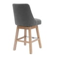 thumbnail image 5 of Costaelm Amélie 26" Upholstered Swivel Counter Height Bar Stool, Gray, 5 of 11