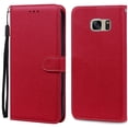 thumbnail image 1 of S7Edge Case For Samsung Galaxy S7 Case Leather Wallet On For Samsung S7 Edge Case Soft Flip Cover For Samsung S7 S 7 Edge Fundas Dark Red For Samsung S7, 1 of 6
