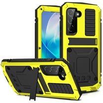 Galaxy S23 Case for Samsung S23 5G, Allytech Built-in Screen Protector 360° Full Body Heavy Duty Rugged Dropproof Anti-Scratch Shockproof Stand Case for Samsung Galaxy S23, Yellow