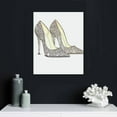 thumbnail image 4 of COMIO Glam Gray Fashion Wall Decoration - Women's Makeup Frame Wall Art - Girls Beauty Room Decoration Picture Art Office Bedroom Bathroom Wall Decoration High Heels, 4 of 4