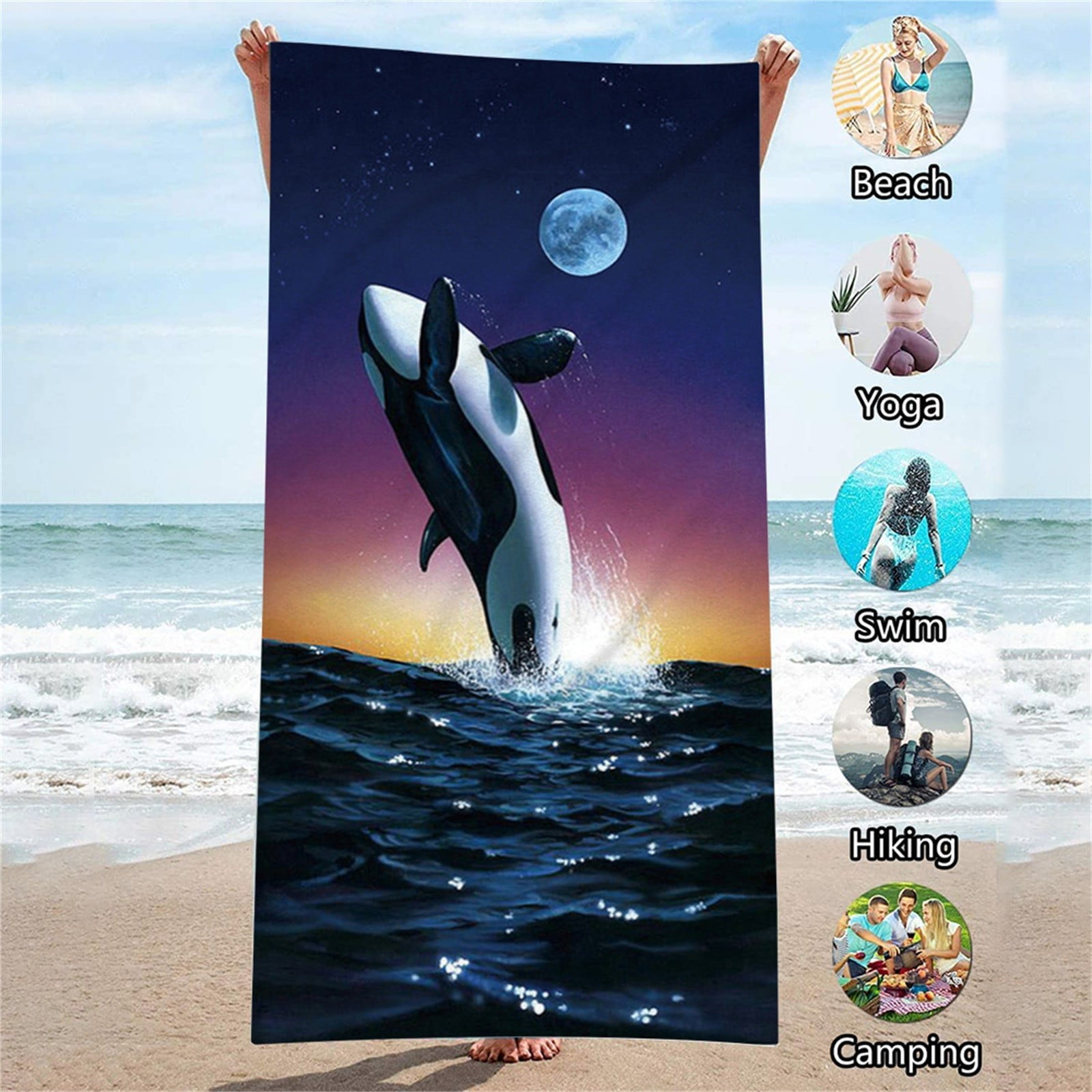 Serviette De Plage Microfibre 59x27 Pouces - Design Kuromi - Super Absorbante, Léger, Séchage Rapide - Sans Sable - Pour Adulte Et Enfant