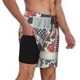 thumbnail image 2 of Saiise Patchwork In Country Style for Mens Swimming Trunks Swim Trunks Quick Dry Swim Shorts with Mesh Lining Funny Swimwear Bathing Suits-XX-Large, 2 of 6