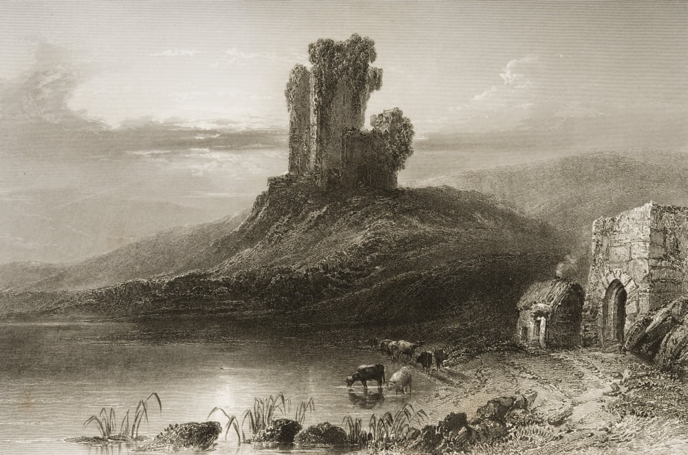 Remains Of Kilcolman Castle County Cork Ireland Drawn By WHBartlett Engraved By J Cousen From The Scenery And Antiquities Of Ireland By NPWillis And JStirling CoyneIllustrated From Drawings By WHBartl
