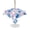 Purple, Blue, White, variant on Outdoor Tablecloth with Umbrella Hole for Patio/Picnic/Party/Camping, Blue Purple Leaves Waterproof Table Cloth Square Cover Washable, Farmhouse Minimalist Botanical (54"x 54")