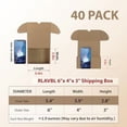 thumbnail image 2 of 6x4x3 Small Shipping Boxes Set of 40, Brown Corrugated Cardboard Mailer Box for Packing, Mailing, Business, 2 of 5