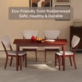 thumbnail image 4 of Noelse 5 Piece Dining Table Set for 4, Kitchen Table and Chairs Set with Upholstered Seats and Backrests, Wooden Frame for Kitchen Dining Room, 4 of 13