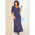 thumbnail image 4 of Roaman's Women's Plus Size Button Front Heathered Dress, 4 of 4