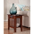 thumbnail image 3 of AFI Table d'Appoint en Bois Massif avec Chargeur Intégré Noyer Brun, 3 of 9