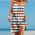 thumbnail image 2 of CHUMUD Short Dresses for Women Hawaiian Tropical Print Cami Sleeveless Crew Neck Dress A Line Mini Dress Summer Beach Vacation Sundress Casual, 2 of 7