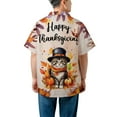thumbnail image 5 of Happy Thanksgiving American Shorthair Welcome Thankful Fall Autumn Pumpkin Hawaiian Shirt Breathable Summer Unisex Merch Cat Lover Kitten Owner Gifts - 02021, 5 of 6