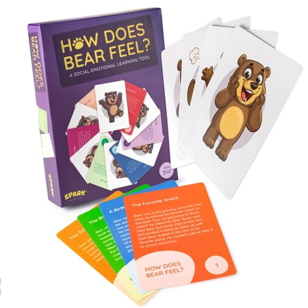 Bear Emotions Game, Social Emotional Learning, Social Skills, Therapy Autism Game Feeling and Emotion Cards For Kids, Problem Solving, Calming Corners