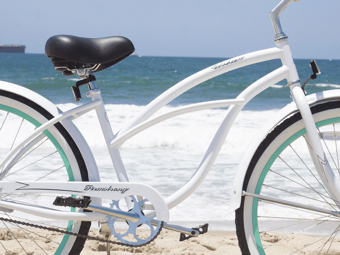 Firmstrong Urban Lady Boutique, 26", Women's, Single Speed, White/Green