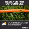 thumbnail image 4 of Iron Forge Cable Weatherproof 10 Ft Outdoor Extension Cord - 16/3 SJTW 13 Amp Heavy Duty Highly Visible Orange Extension Cord 3 Prong - Lighted End, 4 of 6