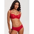 thumbnail image 5 of Sostén DOBREVA 34F Balconette de Encaje Sin Relleno Push Up Rojo, 5 of 5