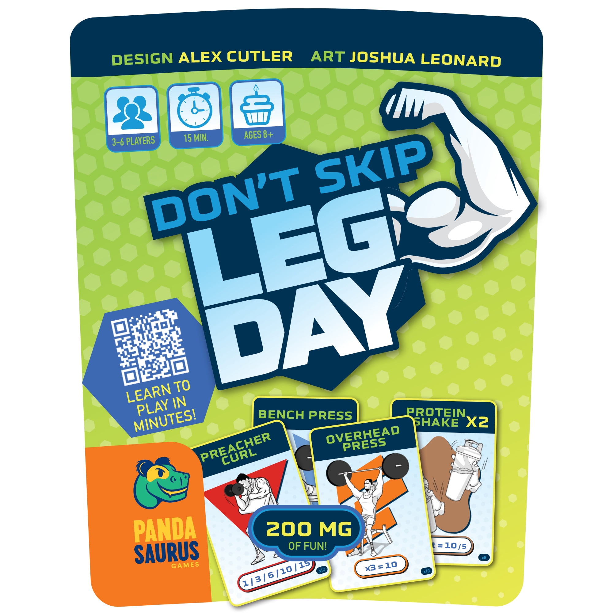 Don't Skip Leg Day Family Card Game for Ages 8 and up, from Asmodee