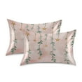 thumbnail image 2 of Pink Tie Dye Leaves with Stars Christmas Satin Pillowcase Envelope Design Pillow Covers 1 Pack Standard Size 20" x 26", 2 of 9