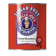 Uncle Joe's SugerFree Sweet Strawberry Sweets 120g Tin (Pack of 2)