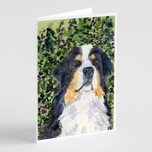 Bernese Mountain Dog Greeting Cards and Envelopes Pack of 8