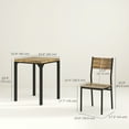 thumbnail image 3 of HOMCOM Dining Table Set for 2, Square Kitchen Table and Chairs Rustic Brown, 3 of 10