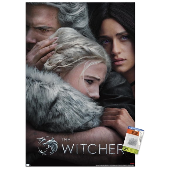 Netflix The Witcher: Season 3 - Trio Key Art Wall Poster with Pushpins, 22.375" x 34"