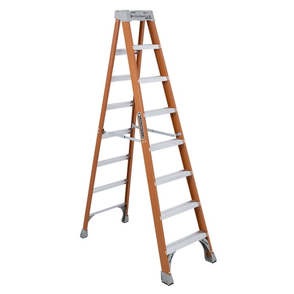 Louisville Ladder 8-Foot Fiberglass Step Ladder, 300-Pound Load Capacity, Type IA, FS1508